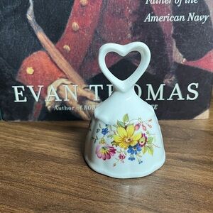 Floral Ceramic Bell with Heart Handle -Hammersley&co.